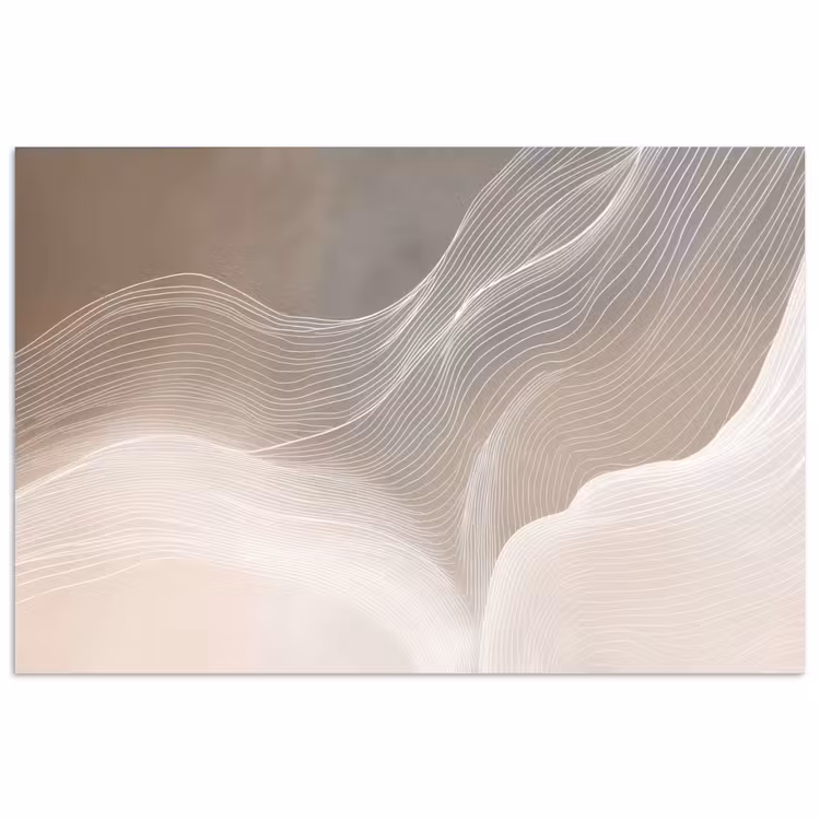 Golvende lijnen - Luchtstromen - Harmonieus poster papier klein -3d