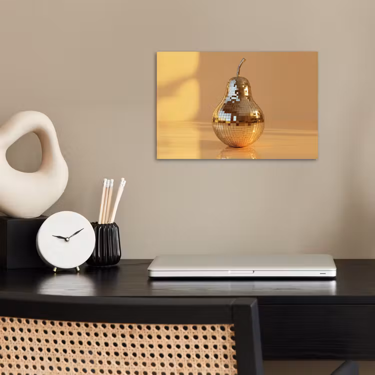 Goud - Disco - Glitter - Peer poster papier klein -sfeer1