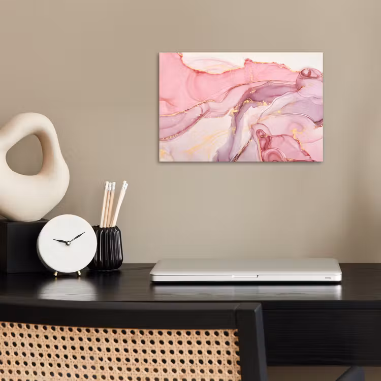 Goud - Marmer - Roze poster papier klein -sfeer1
