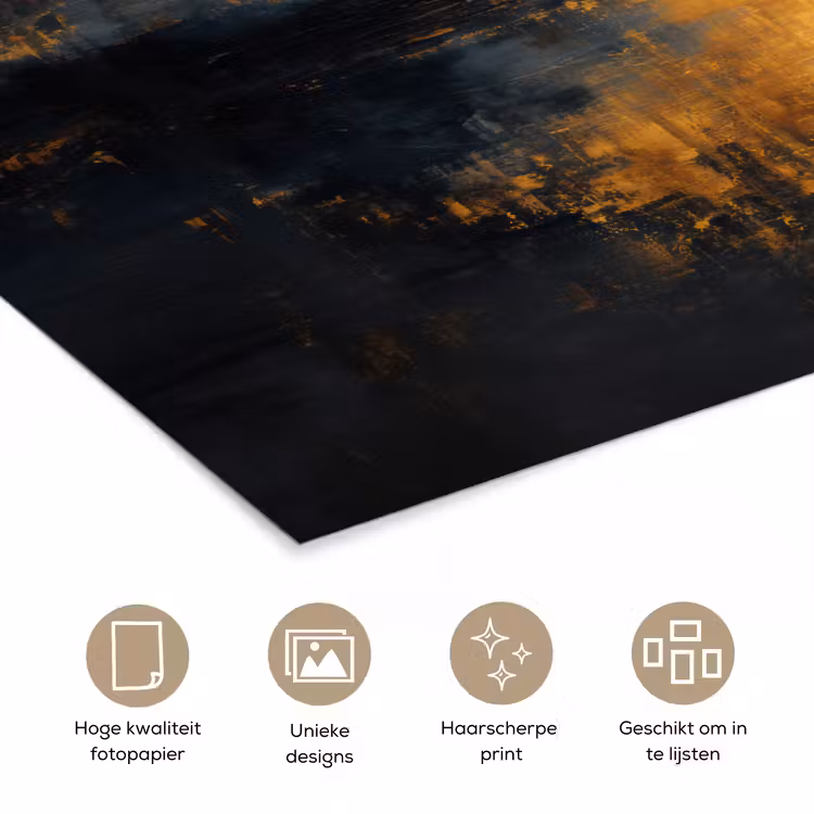 Gouden Reflectie op Water poster papier klein -closeup_NL