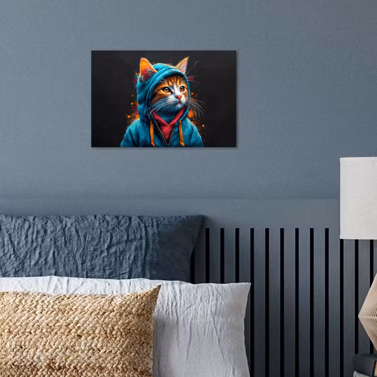 Graffiti - Kat - Zwart - Jas poster papier klein -sfeer2