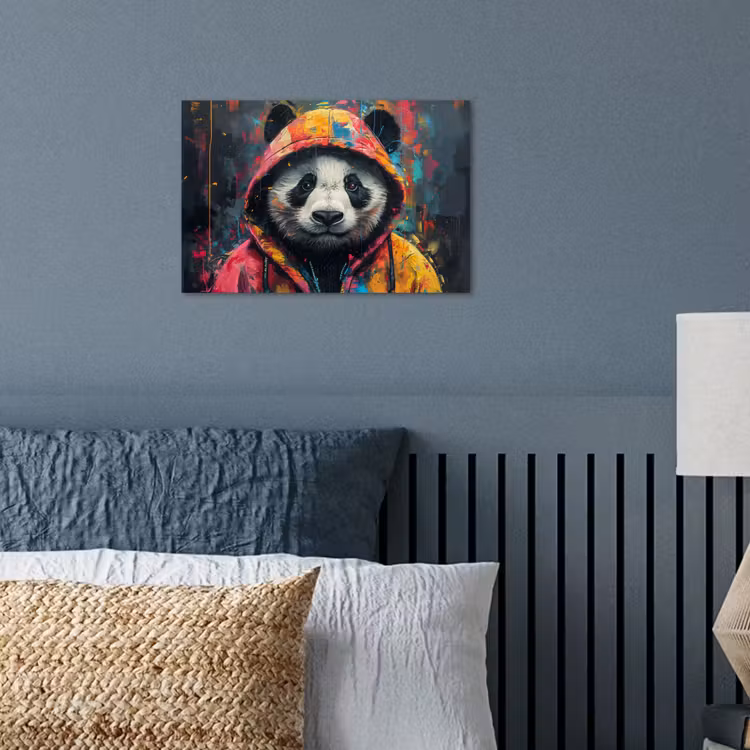 Graffiti - Panda - Jas - Kleurrijk poster papier klein -sfeer2