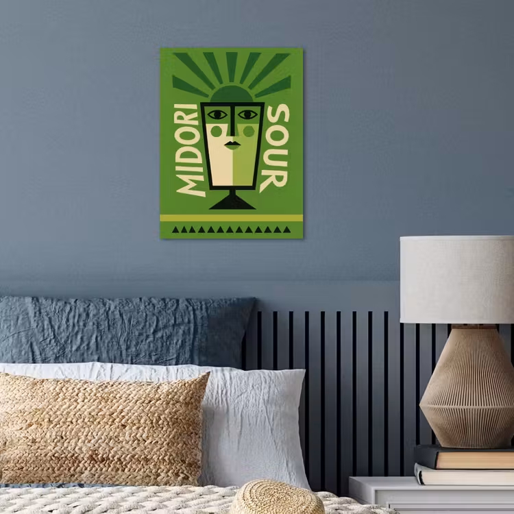 Grafisch - Art - Cocktail - Groen poster papier klein -sfeer2
