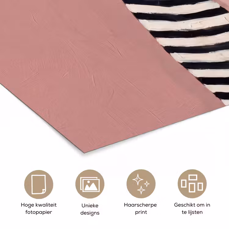 Grafisch - Vrouw - Roze poster papier klein -closeup_NL