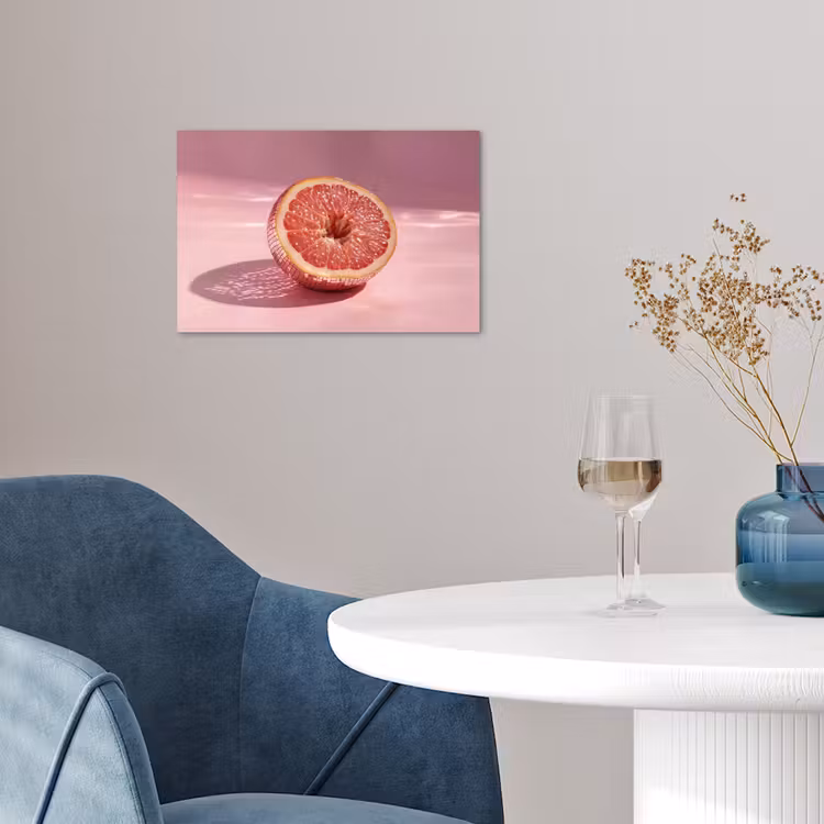 Grapefruit - Roze - Disco - Shiny poster papier klein -sfeer3