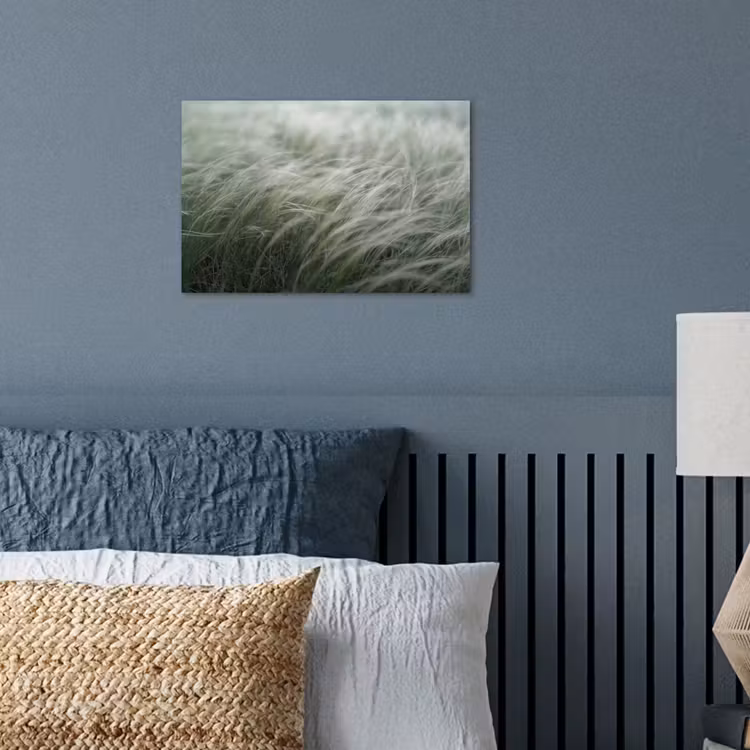 Gras - Wazig - Natuur - Groen - Zacht poster papier klein -sfeer2