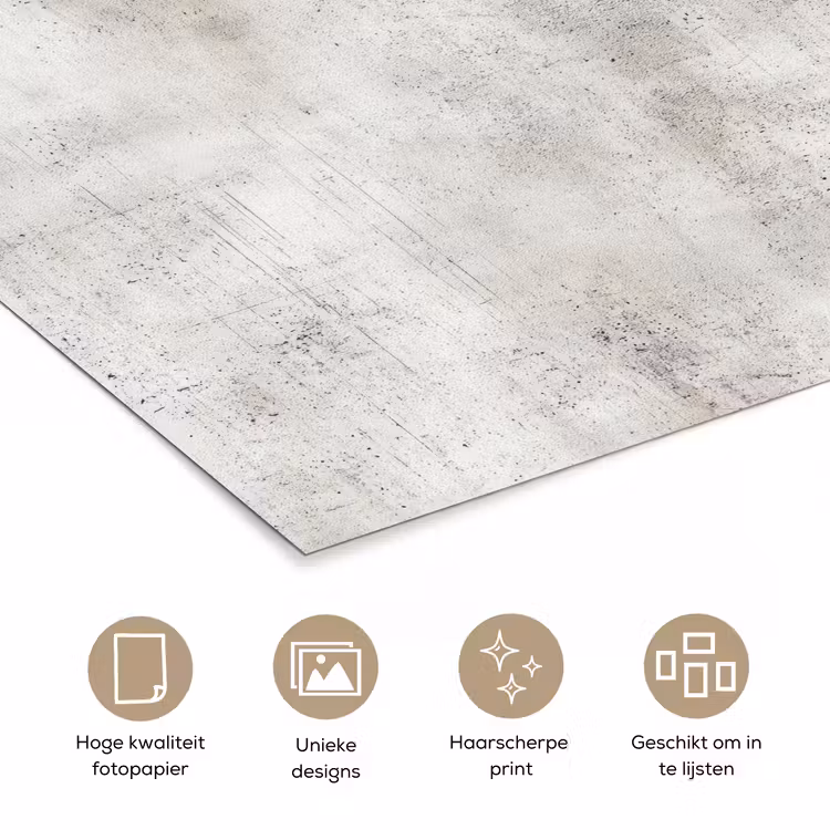 Grijs - Beton - Verweerd poster papier klein 62 -closeup_NL