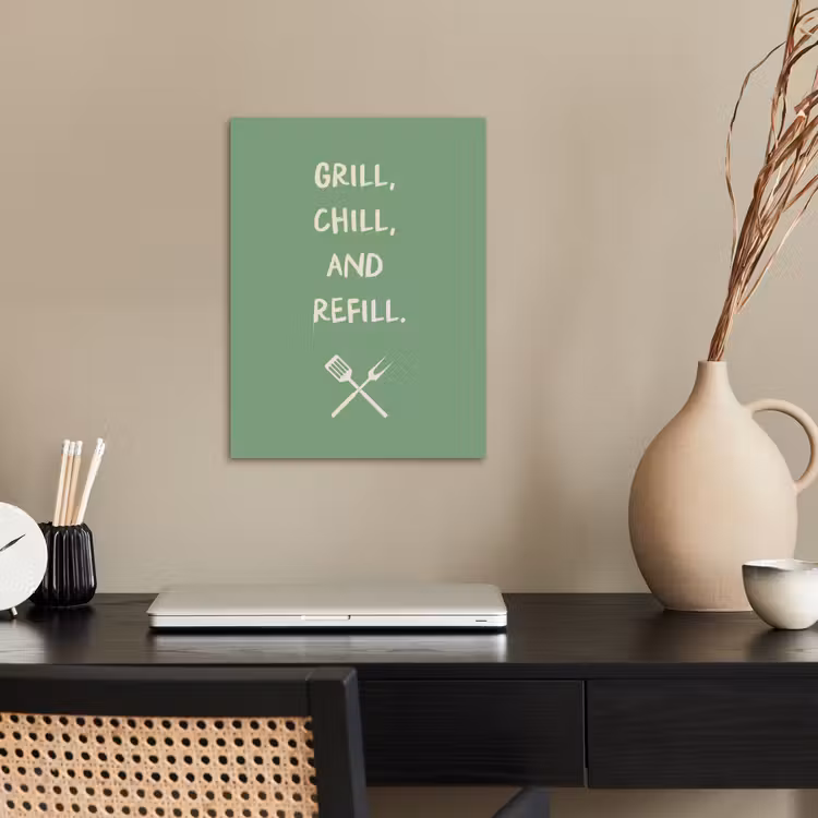 Grill - Groen - Zomer - Quote poster papier klein -sfeer1