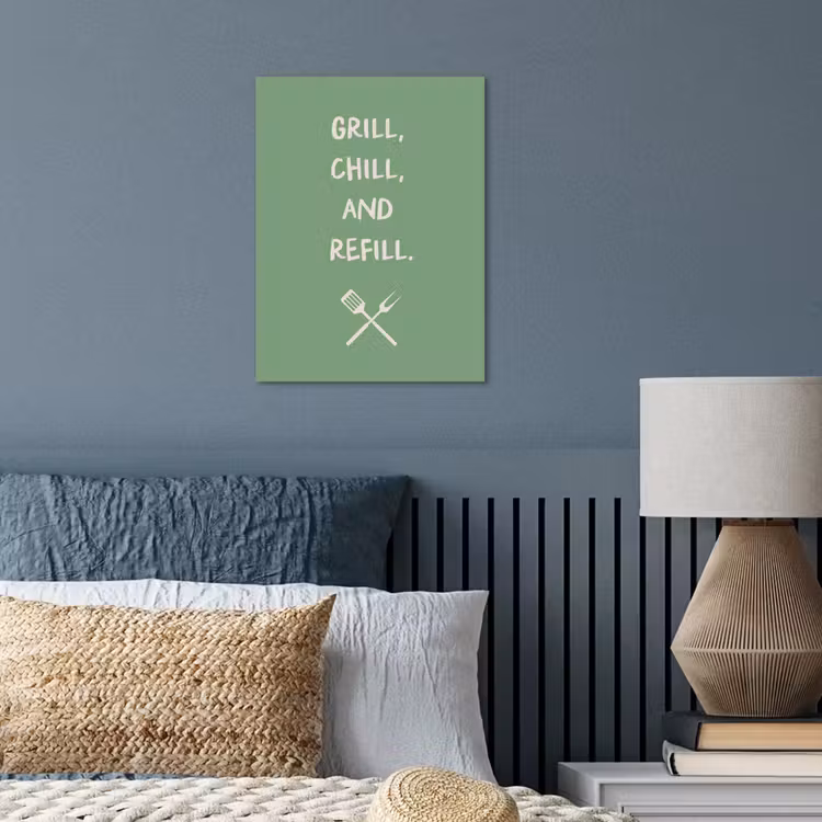 Grill - Groen - Zomer - Quote poster papier klein -sfeer2