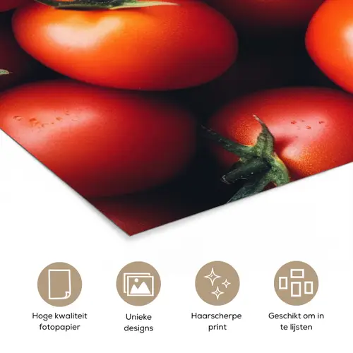 Groente - Rood - Tomaten poster papier klein -closeup_NL