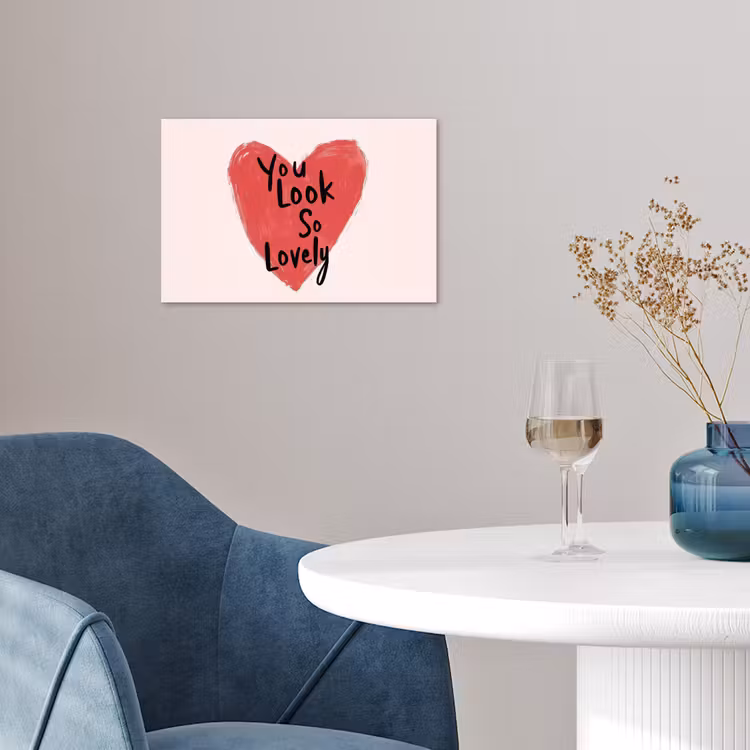 Hart - Rood - Valentijn poster papier klein -sfeer3