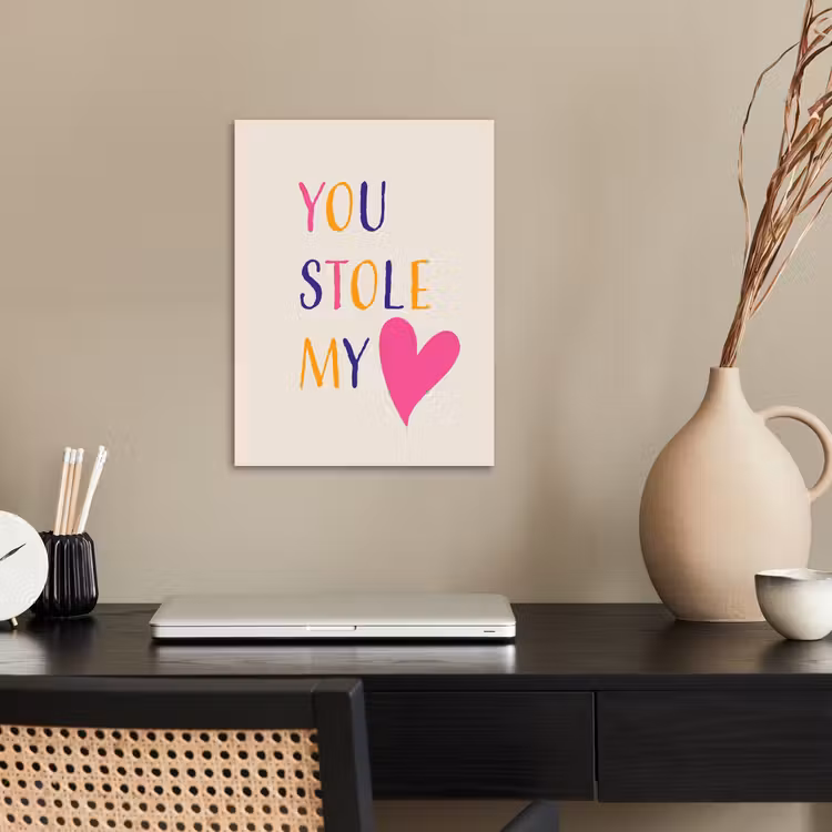Hart - Valentijn - Tekst poster papier klein -sfeer1