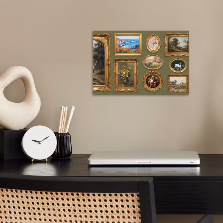 Hert - Bos - Natuur - Klassiek - Dieren poster papier klein -sfeer1