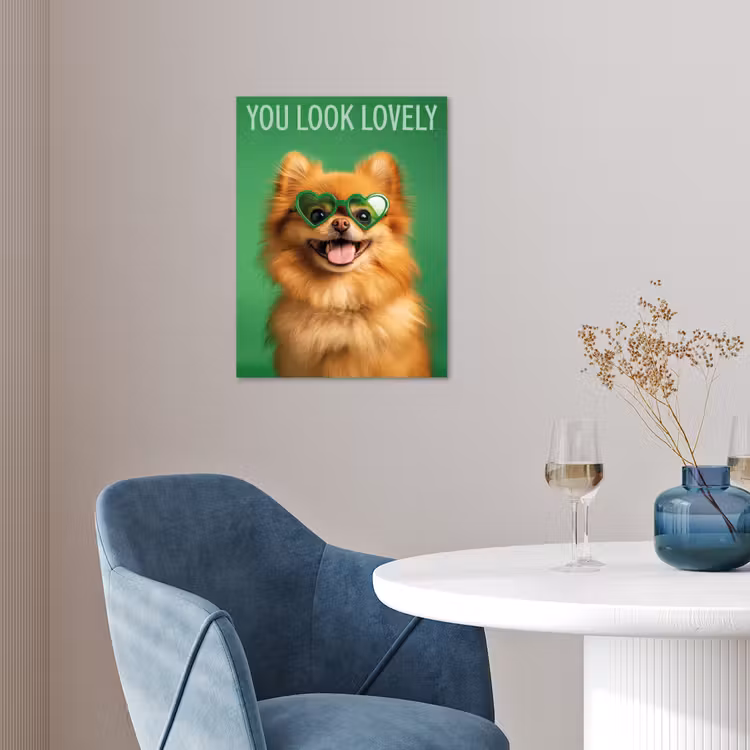 Hond - Zonnebril - Valentijn - Love poster papier klein -sfeer3