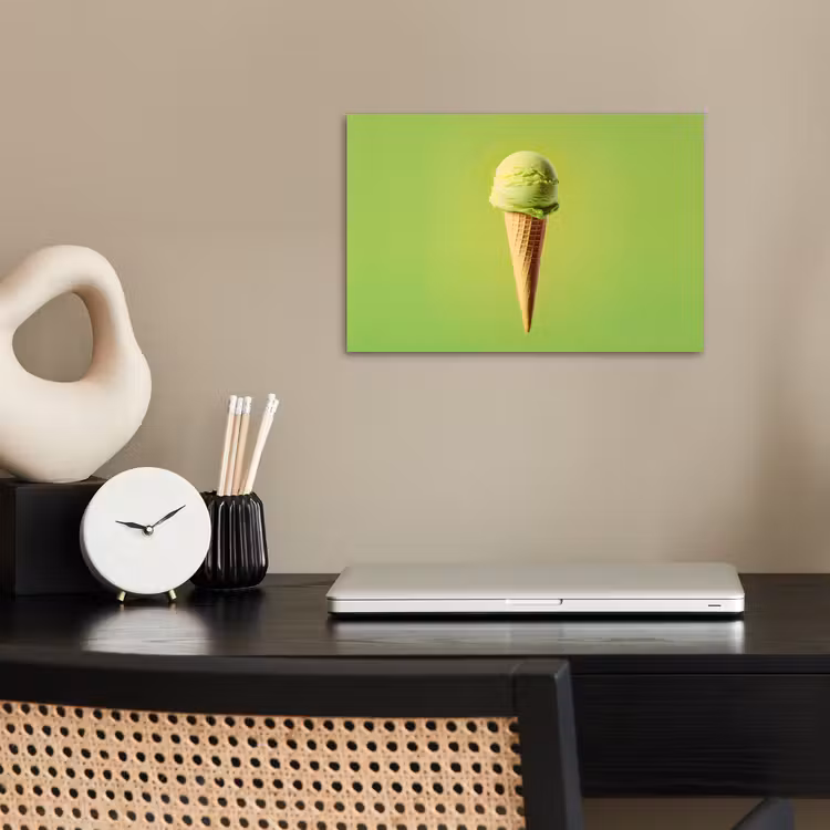 Hoorntje - Schepijs - Groen poster papier klein -sfeer1