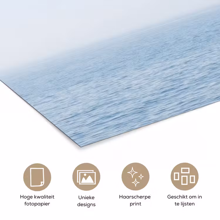 Horizon - Zeilboot - Zee poster papier klein -closeup_NL