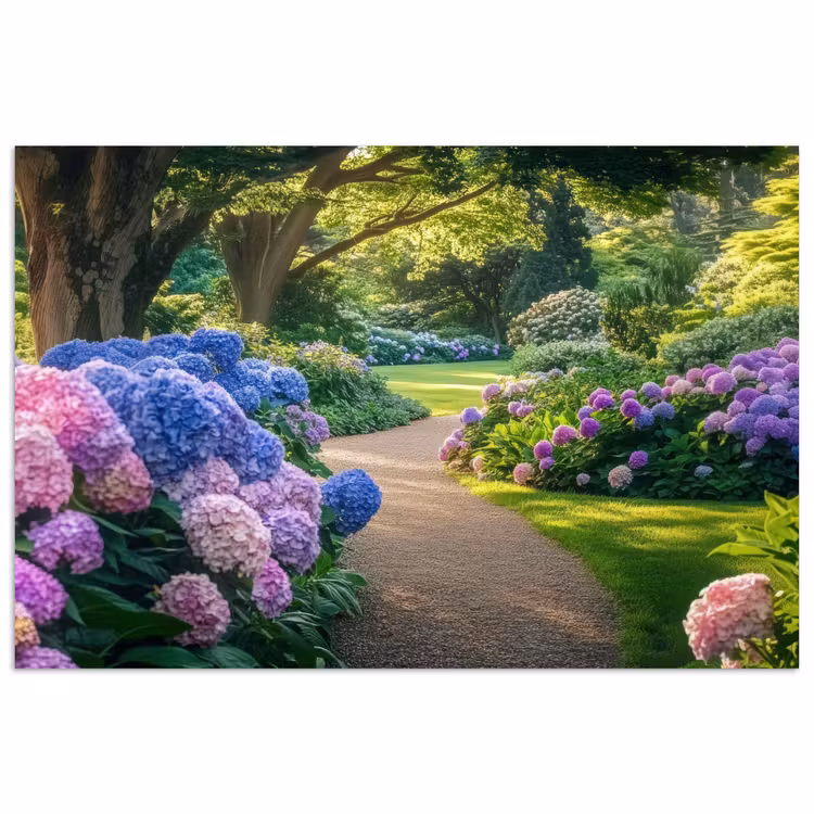 Hortensia- Park - Pad poster papier klein -3d