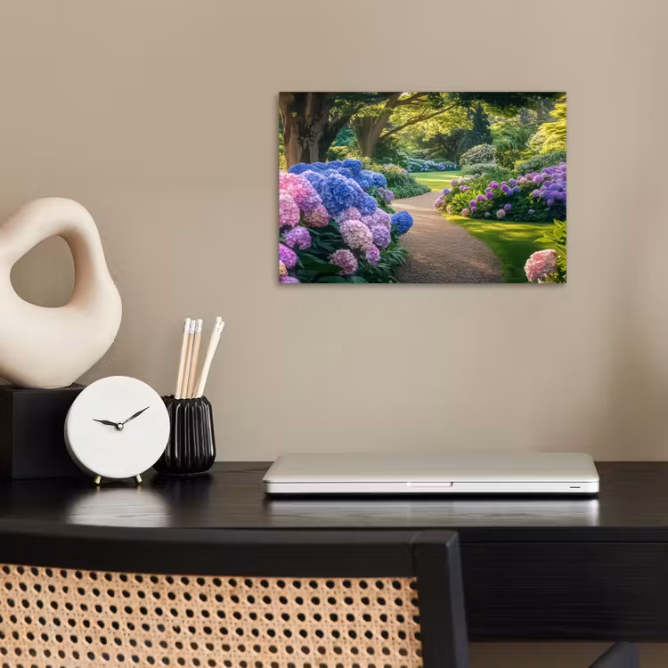 Hortensia- Park - Pad poster papier klein -sfeer1