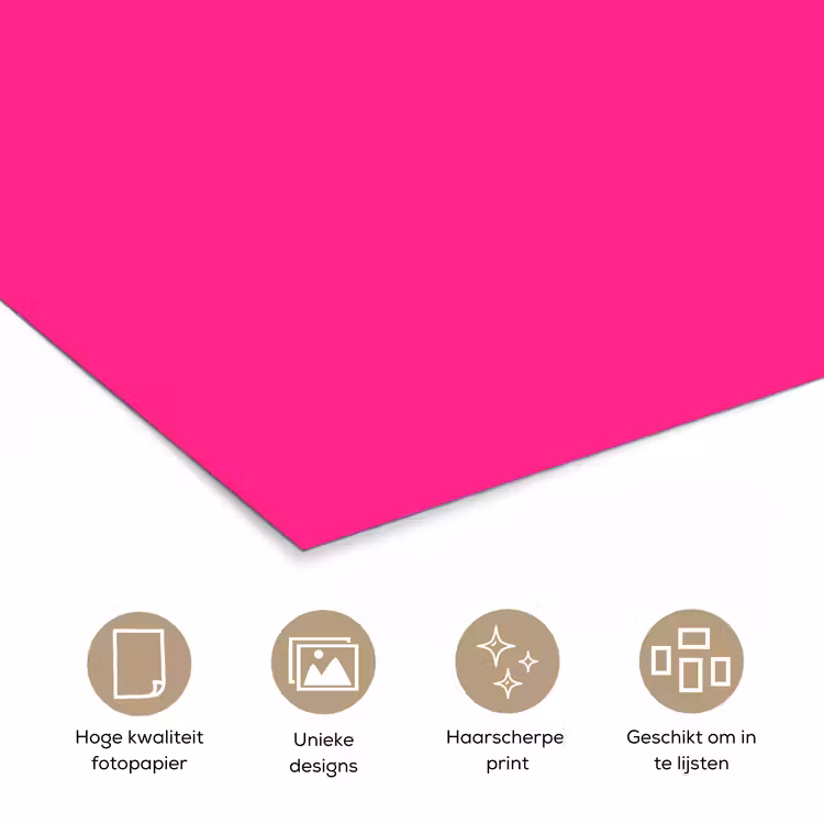 Hot - Fuchsia - Roze poster papier klein 62 -closeup_NL