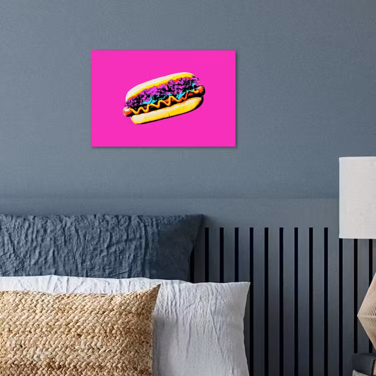 Hotdog - Roze - Retro poster papier klein -sfeer2
