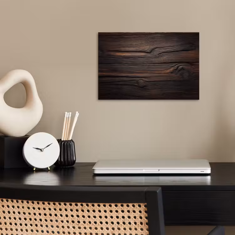 Hout - Grillige nerven poster papier klein -sfeer1
