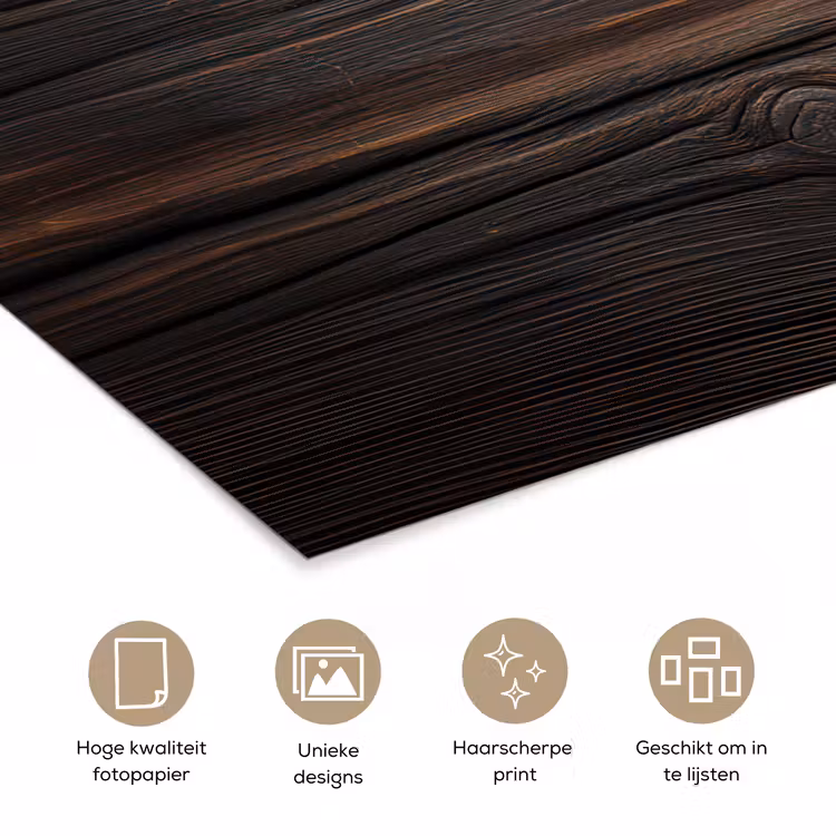 Hout - Grillige nerven poster papier klein -closeup_NL
