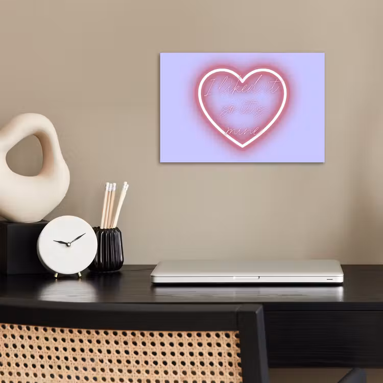 I liked it so it's mine - Neon hart - Paars poster papier klein -sfeer1