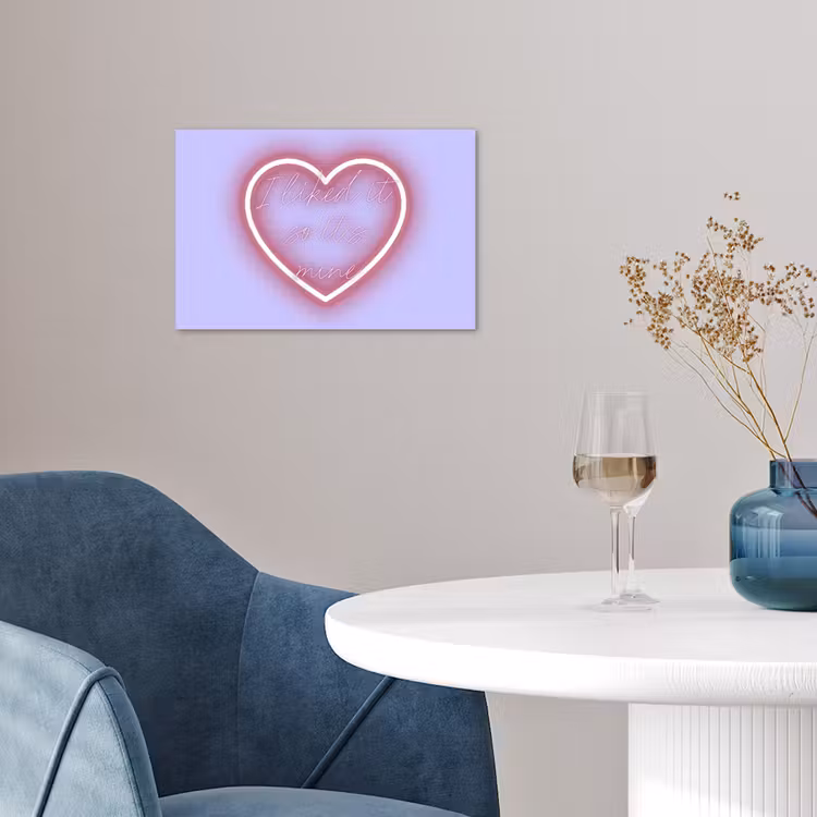 I liked it so it's mine - Neon hart - Paars poster papier klein -sfeer3