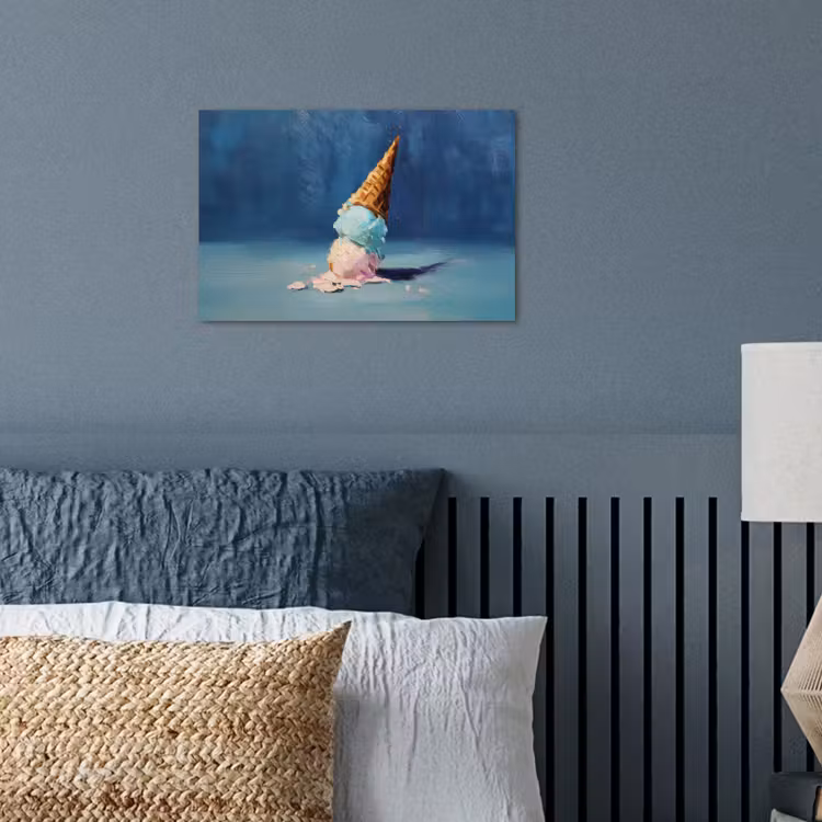 Ijshoorn - Bolletjes - Smelt - Roze poster papier klein -sfeer2