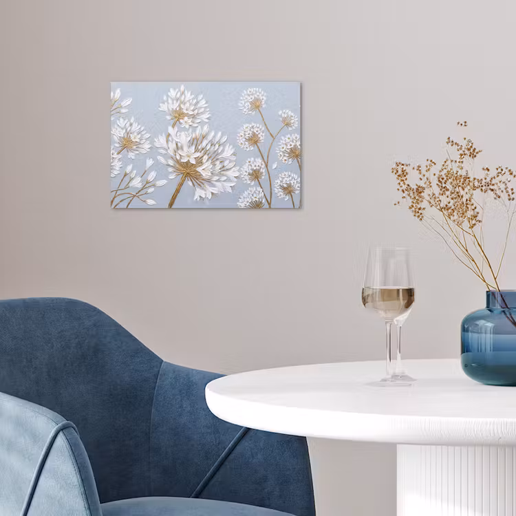 Illustratie - Bloemen - Blauw poster papier klein -sfeer3