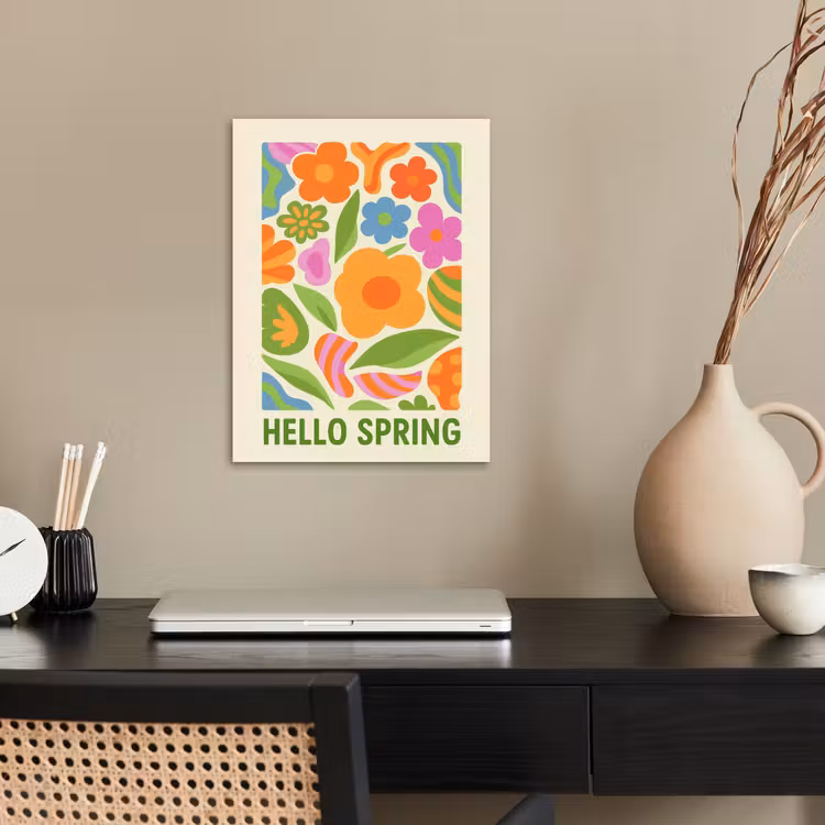 Illustratie - Bloemen - Quote - Kleurrijk poster papier klein -sfeer1