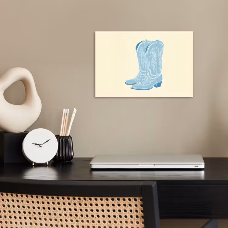 Illustratie - Cowboylaarzen - Patroon poster papier klein -sfeer1