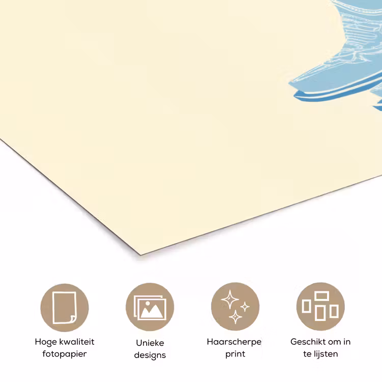 Illustratie - Cowboylaarzen - Patroon poster papier klein -closeup_NL