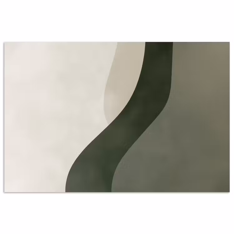 Japandi - Groen - Abstract - Modern poster papier klein -3d