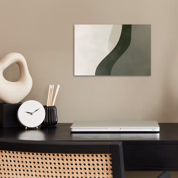 Japandi - Groen - Abstract - Modern poster papier klein -sfeer1