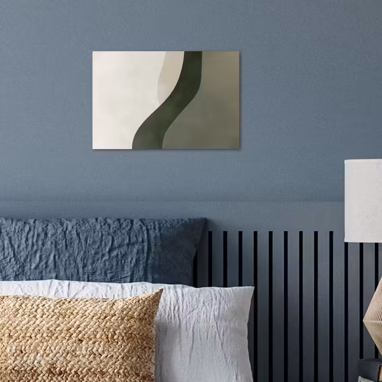 Japandi - Groen - Abstract - Modern poster papier klein -sfeer2