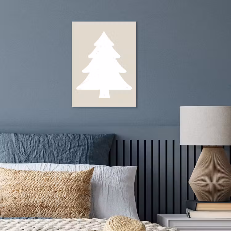 Japandi - Kerstboom - Beige - Kerstversiering poster papier klein -sfeer2