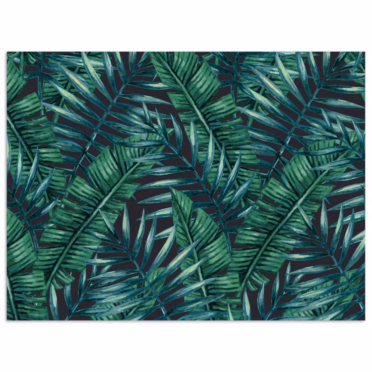 Jungle - Bladeren - Tropical poster papier klein -3d