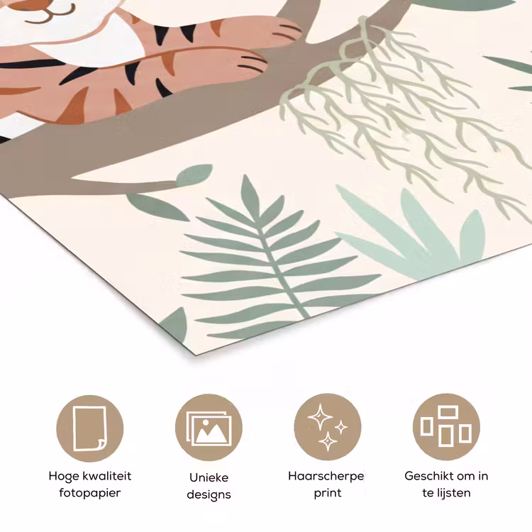 Jungle - Rustiek - Pastel poster papier klein -closeup_NL