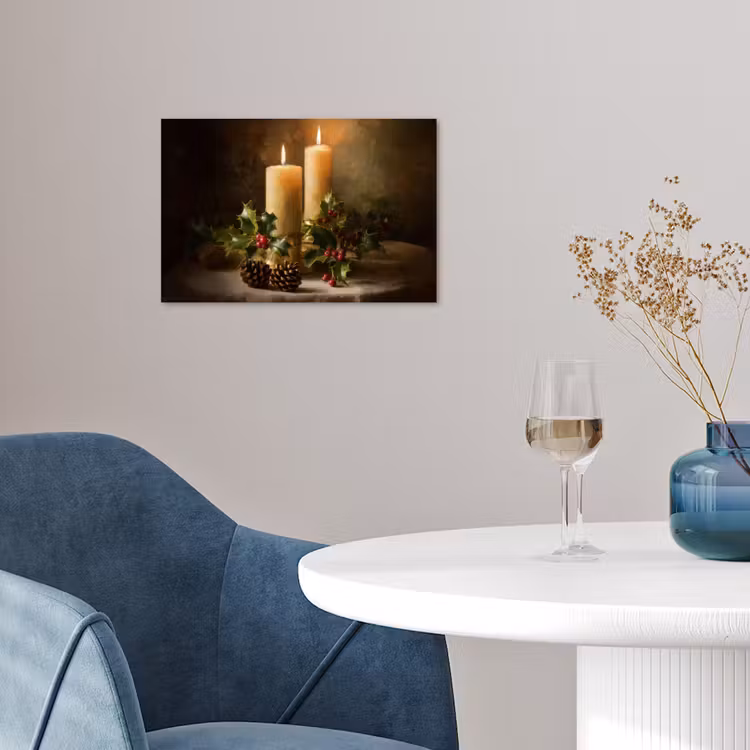 Kaarslicht - Kerst - Veelkleurig poster papier klein -sfeer3