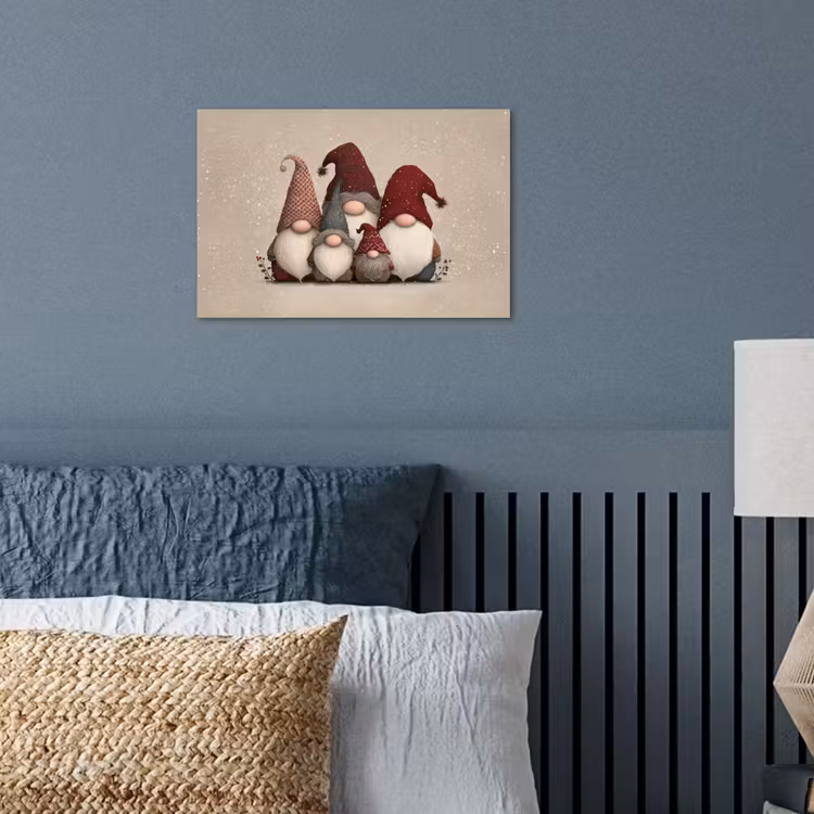 Kabouters - Kerst - Sneeuw - Puntmutsen poster papier klein -sfeer2
