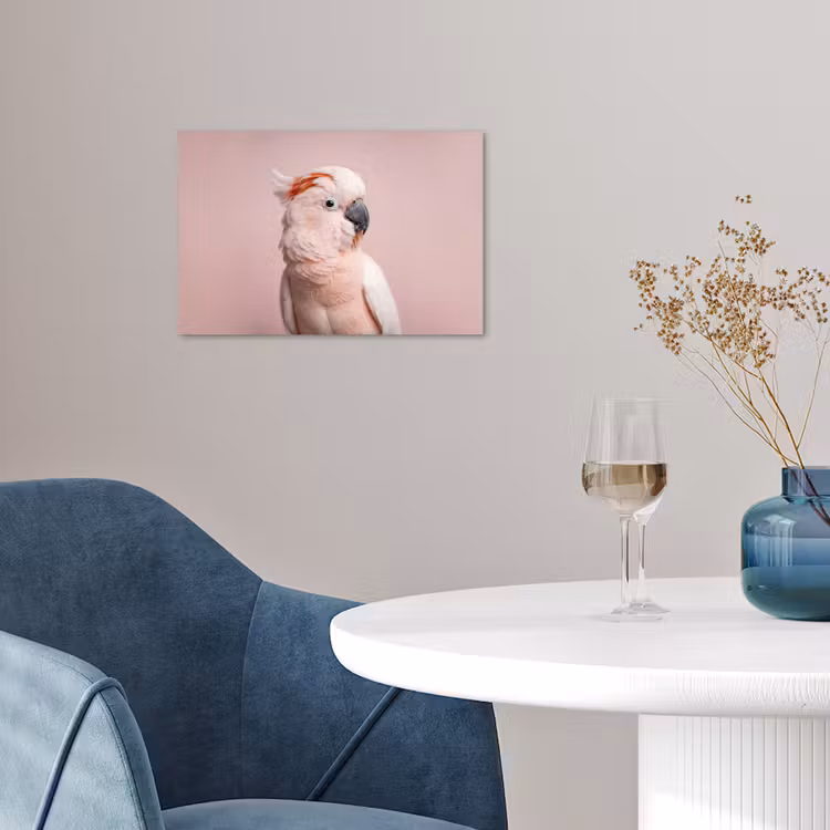 Kaketoe - Portret - Roze poster papier klein -sfeer3