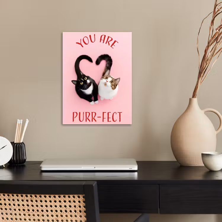 Kat - Hart - Tekst - Valentijn poster papier klein -sfeer1