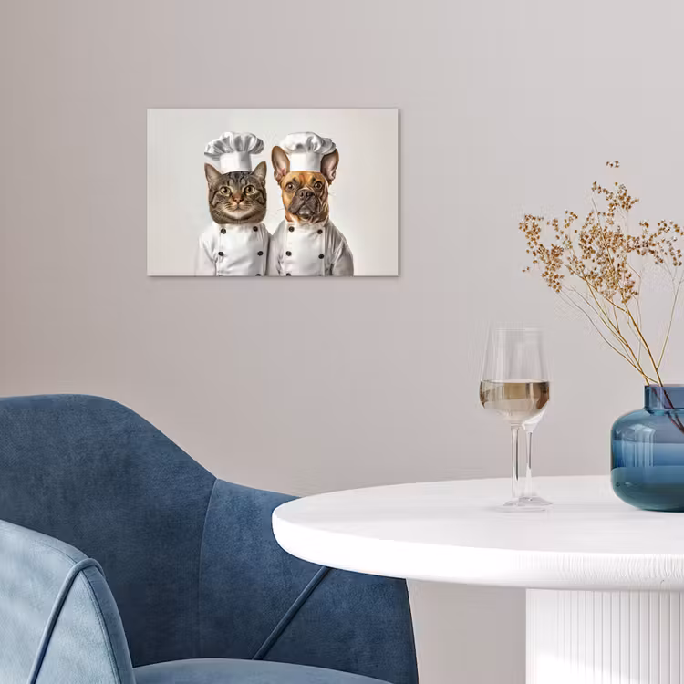Kat - Hond - Kokskleding poster papier klein -sfeer3