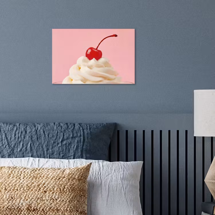 Kers - Slagroom - Roze poster papier klein -sfeer2