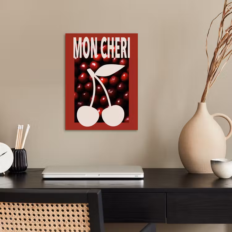 Kersen - Illustratie - Rood poster papier klein -sfeer1