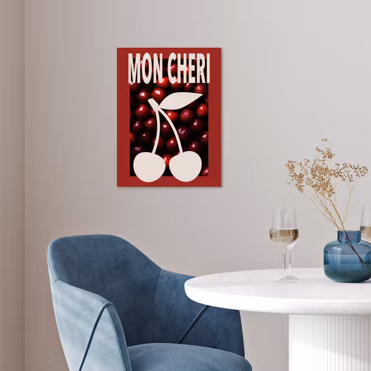Kersen - Illustratie - Rood poster papier klein -sfeer3