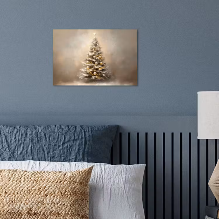 Kerst - kerstboom - Sneeuw - Art poster papier klein -sfeer2