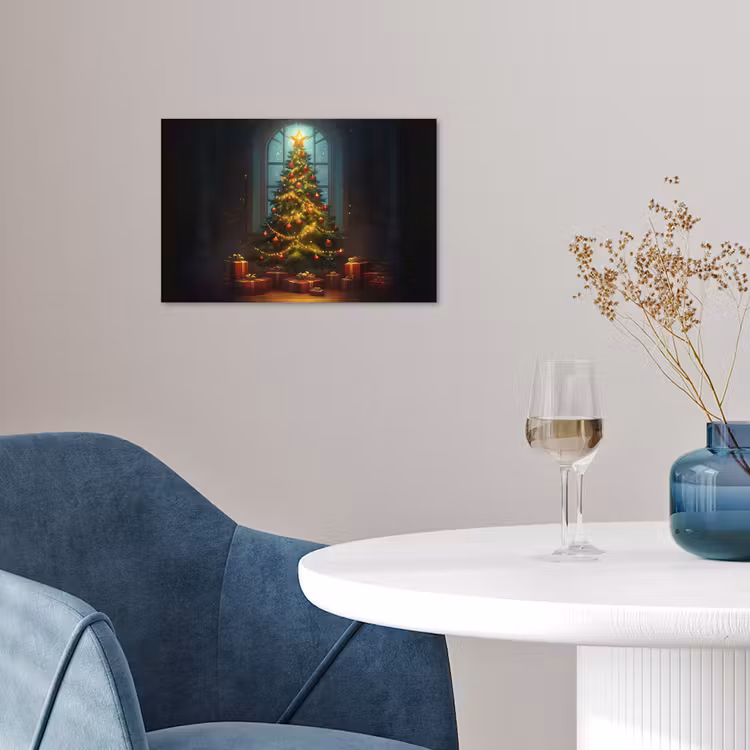 Kerstboom - Cadeau - Kerst - Winter poster papier klein -sfeer3