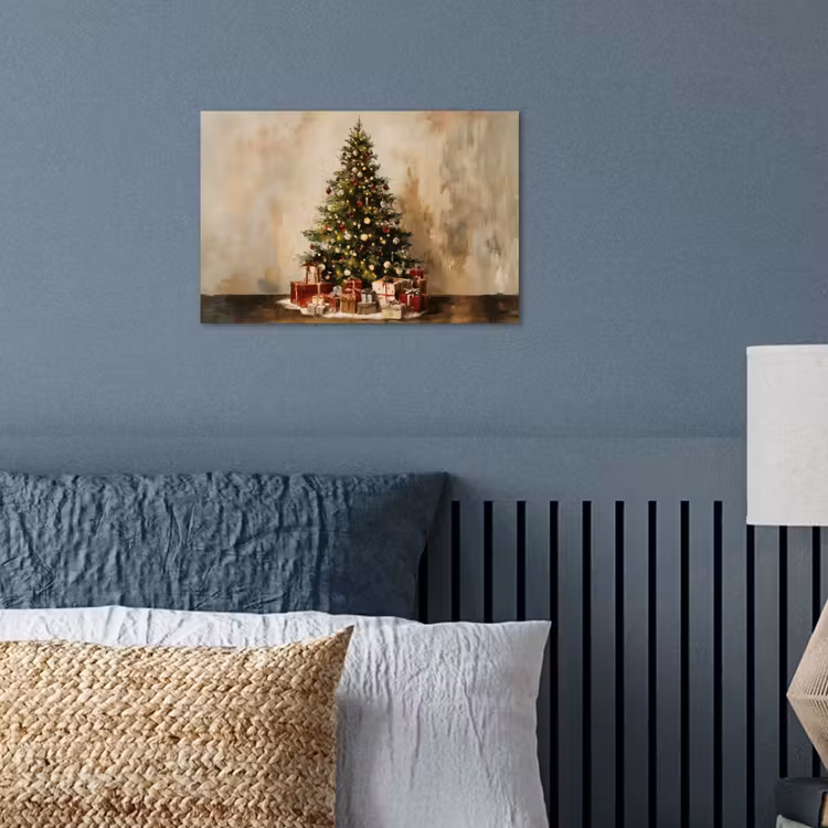 Kerstboom - Versierd - Kleurrijk poster papier klein -sfeer2